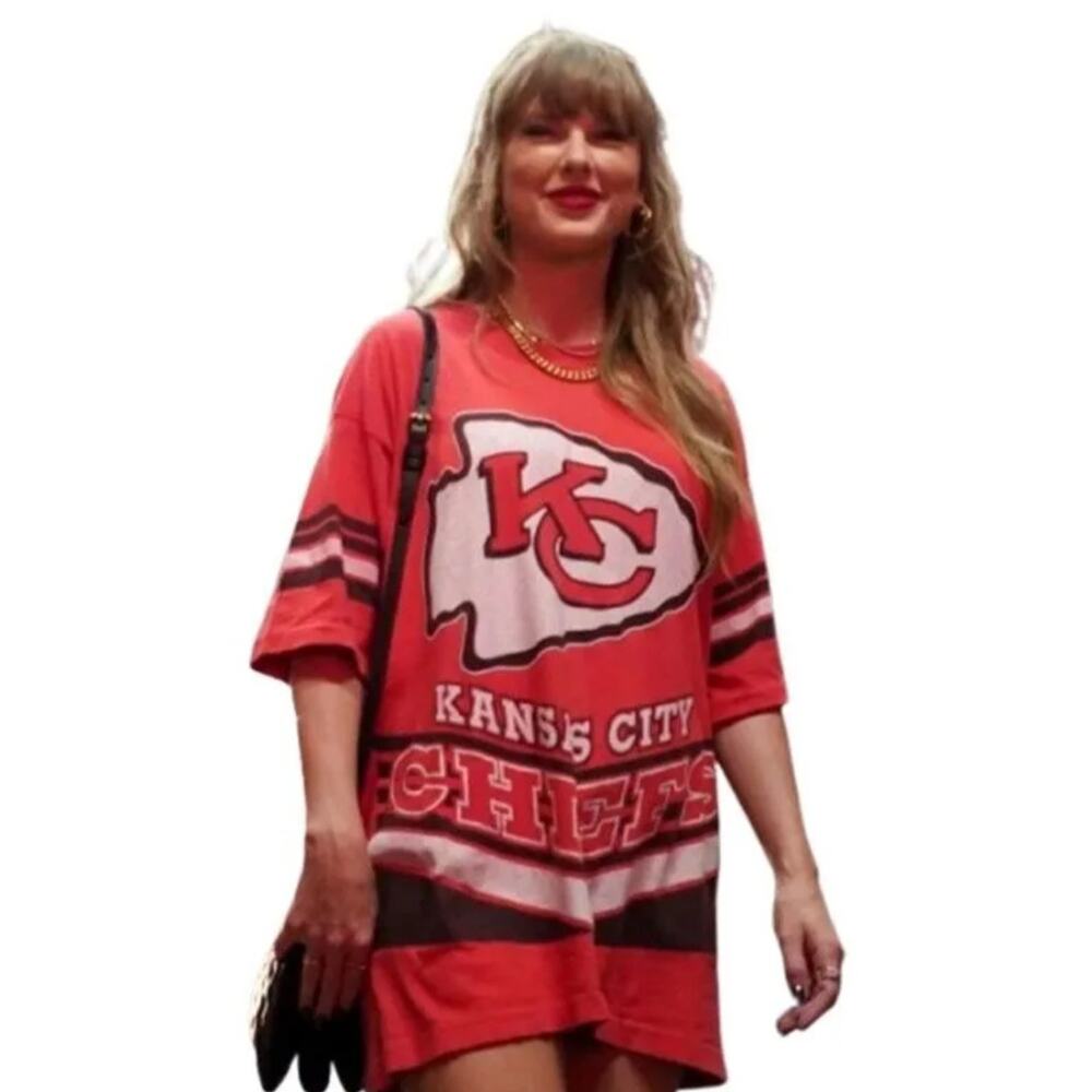 Kansas City Chiefs T-shirt Dress - Team Jersey Style. (factory misprint) - Picture 4 of 7